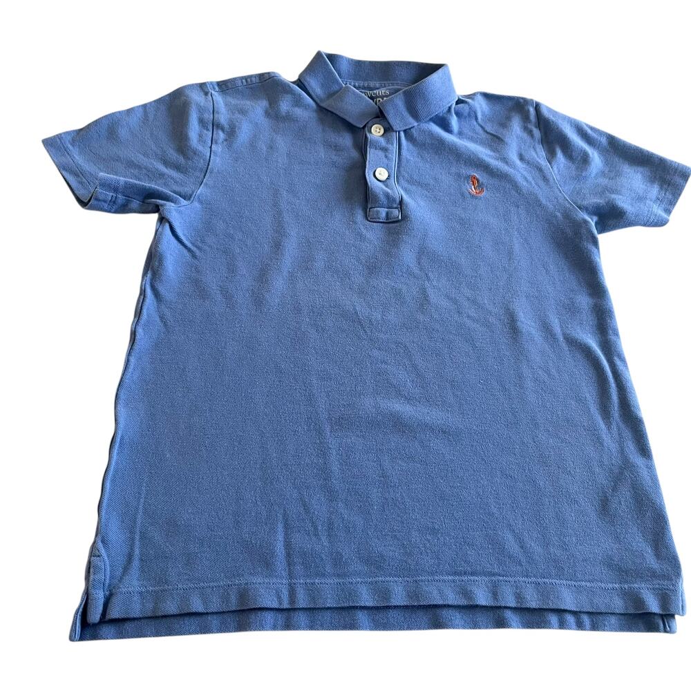 Crewcuts Boys Blue Short Sleeve Polo Shirt Size 10 - Excellent